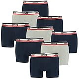 9er Pack Herren Levis SPRTSWR Logo Boxer Brief Boxershorts Unterwäsche Pants, Farbe:Navy/Grey Melange, Bekleidungsgröße:XXL