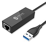 Syncwire USB 3.0 auf RJ45 Gigabit Ethernet Adapter - 10/100/1000Mbps LAN Netzwerkadapter für Macbook Ultrabook , Windows 10/ 8.1 / 8/7 / Vista / XP usw - Schw