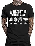 A History of Horror Mask Herren Fun T-Shirt | Halloween | Purge | Funny | Statement | Männer Horror S