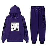 Anime Tokyo Revengers Hoodie mit Hosen Manjiro Sano Valhalla Kazutora Mikey Draken Pullover 3D Cosplay Ken Ryuguji Jacke Jungen Mädchen Sweater Sweatshirt Shirt Jacket Tops Langarm (Lila,XL)