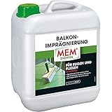 MEM Balkon-Imprägnierung, Für saugende Untergründe, Wasserabperleffekt, Wasserdicht und atmungsaktiv, Lösemittelfrei, 5