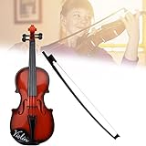 Violine Anfänger Set 42 cm Geige Kinder Erwachsene Violine Spielzeug Violine Musikinstrument Extrem geeignet für Anfänger (Khaki)