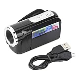Wosune Camcorder Recorder, Fotografie Digitale Videokamera, zum Radfahren Geburtstagsgeschenk zum Laufen im Freien(Black)