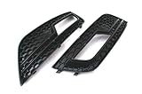 Schlagfestigkeit Gloss Black Honeycomb Stil Nebelscheinwerfer Grille Gepasst Fit for Audi A4 B8 Frontstoßstange Racing Mesh-Gitter Nebelscheinwerfer Lampenabdeckung G