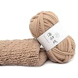 Baiyao100% Wolle Dick |65M| Riese Wolle Garn Für Armstricken/Fingerstricken Decken Teppiche Schals Nicht – Pantoletten Filzen, Vorspinnen, Spinnen (18)