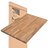 Küchenarbeitsplatte aus Eiche - 2000x620x 38mm | Stabile Holzplatte Massiv - Arbeitsplatte für Werkbank & Schreibtischp