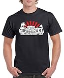 Comedy Shirts - Copacabana Strandabschnitt 1312 - Herren T-Shirt - Schwarz/Weiss-Rot Gr. 3XL