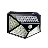 HMY 100LED Solarflutlicht Mit Bewegungsmelder Outdoor-LED-Wandleuchten Wasserdichter Flutlicht-Garten-Scheinwerfer IP65 Straß