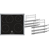 Siemens EH645BFB1E iQ300 Kochfeld Elektro/Ceran/Glaskeramik / 58,3 cm/Timer mit Ausschaltfunktion & hz638300 Vollverlängerungsschienen, 3-stufiger E