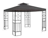 WASSERDICHT Pavillondach Anthrazit 2,98x2,98m Dach Pavillon Pavillion PVC