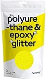 Hemway Polyurethan und Epoxid-Glitter - Ultrafein 1/128' 0,008” (0,2 mm) - für Kunst und Gewerbe, No Bleed, Dekoration, Tumblers, Kunstwerk, Boden, Handwerk - 100g - Fluorescent UV-Gelb