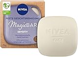 NIVEA MagicBar Feste Gesichtsreinigung Sensitiv (75g), parfümfreier Gesichtsreiniger, zertifizierte Naturkosmetik mit Traubenkernö