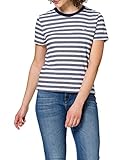 Tommy Jeans Damen TJW TOMMY CLASSICS STRIPE TEE T-Shirt, Weiß gestreift/Twilight Navy, XS