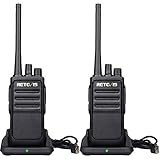 Retevis RT617 Walkie Talkie, Funkgerät Set, 16 Kanäle, 1200mAh, VOX, Nicht Magnetisches Mikrofon, Lizenzfrei PMR Funkgerät, Wiederauflabar, Reisen, Abenteuer im Freien (1 Paar, Schwarz)