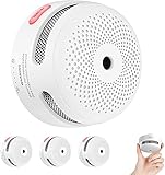 X-Sense Rauchmelder Mini Feuermelder mit 10 Jahren Batterielaufzeit, TÜV und EN14604 Zertifizierter Rauchwarnmelder, Feueralarm mit Fotoelektrischem Sensor, XS01 (3er Set)