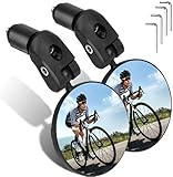 Fahrradspiegel, Rückspiegel Fahrrad-Lenkerenden,fahrrad lenker, Lenker-Fahrradspiegel,fahrradspiegel klappbar,spiegel fahrrad verstellbar 360° Fahrradspiegel,HD,schlagfest,für Fahrrad Motorrad E-Bik