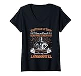 Damen Beurteilen sie einen Mann Langhantel Fitness Krafttraining T-Shirt mit V