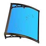 LVLDAWA Wasserdichtes Fensterdach, Haustür Vordach UV-Block Sonnenschutz Überdachung, Regen-Schnee-Schutz Abdeckung Aus Polycarbonat zum Dach Terrasse, Erweiterbar (Größe : 80cmx80cm)