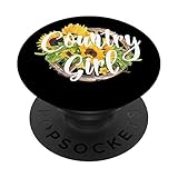 T-Shirt mit Sonnenblumen-Motiv, für Urlaub, Reisen PopSockets mit austauschbarem PopGrip