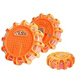 Auto-LED-Warnlicht, rotierendes Blinklicht, Fahrzeugsicherheits-Taschenlampe, 9 Beleuchtungsmodi für Verkehrswarnung, Auto-Notlicht, Sicherheitswarnlicht (3 Stück orange)