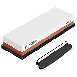 KUNQUN Wetzstein Set, 400 1000 Schleifstein Messer Profi 2-in-1 Messerschärfer Abziehstein, nass Schleifstein mit Gratis Rutschfest Silikonhalter & Schleifhilfe | Beste Schleifstein fuer die Kü