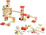 Playtastic Murmelbahn Holz: Kugelbahn-Bausatz aus Holz, 50-teilig (Spielzeuge)