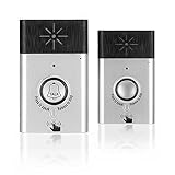 Wireless Gegensprechanlage Türklingel, Zwei Wege Talk Home Türklingel Intercom Kit, LED Interieur Intercom-System Home Security System(Silber)