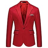 Herren Revers Anzug Blazer Männer Slim Fit Anzug Regular Fit Blazer Suit EIN Knopf Business Anzüge Einfarbig für Business Hochzeit Party Frühjahr Jacke Herren Mantel Männer Outwear Modern B