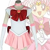 GGOODD Frauen Cosplay Costume Klassisch Anime Sailor Moon Crystal Tsukino Usagi Small Lady Serenity Halloween Weihnachten Karneval Party Kostüm,S