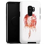 DeinDesign Panzer Handyhülle kompatibel mit Samsung Galaxy S9 Plus robuste Outdoor Hülle Schutzhülle matt Wolf Animalprint F