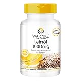 Leinöl Kapseln - Pflanzliches Omega 3-6-9 - hochdosiert - Flaxseed Oil 1000mg - 100 Softg