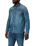 Tommy Jeans Herren TJM Western Denim Shirt Hemd, Mittelindigo, S