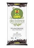 Compo öko balance Pflanzerde, Für alle Pflanzen geeignet, Bio, Vegan, Torffrei, 40 L