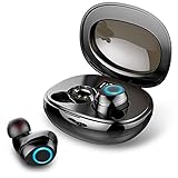 Bluetooth 5.1 Kopfhörer, Rinsmola Kopfhörer Kabellos 2021 Leicht Ohrhörer mit Mic, Mini In Ear Noise Cancelling Kopfhörer IP7 Wasserdicht, Wireless Earbuds Deep Bass Stereo Headset, 30H Sp