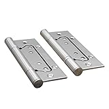 E EBETA 4x Edelstahl Tür-Scharnier Scharniere Türband Türscharnier Edelstahlscharniere Beschlag, Dicke 2.5 mm Silb