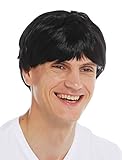 WIG ME UP - 2232-ZA103 Perücke Karneval Halloween Herren kurz glatt schw