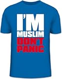 Shirtstreet24, I'm Muslim RED, Religion Moslem Islam Herren T-Shirt Fun Shirt Funshirt, Größe: S,royal b