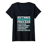 Damen Programmierer für Software-Entwicklungsprozess, Humor T-Shirt mit V