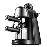 XIAOSAKU Kleine Kaffeemaschine Home Espresso Kaffeemaschine Dampfmilchschaum Kleine Mini Halbautomatische Fancy Kaffeemaschine Espressomaschinen (Color : Black, Plug Type : UK)