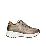 Alviero Martini N1026 FW21/22 Sneakers Schnürung Bronze Laminat Hoher Boden Logo seitlich, bronze, 39 EU