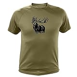 Jagd T Shirt, Lustiges Geschenk für Jäger, Hirsche (XXL,20188, Grün)