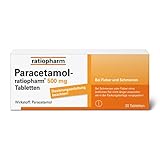 Paracetamol-ratiopharm 500 mg Tabletten: Der gut verträgliche Klassiker hilft langanhaltend gegen Schmerzen und Fieber, 20 Tab