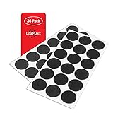 LouMaxx Antirutsch Pads selbstklebend | 36 x Anti Rutsch Möbelstopper schwarz, rund Ø 35 mm | rutschhemmend mit extra starkem H