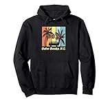 NC Obx Retro Beach Family Urlaub Außenbanken Palme Pullover H