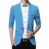 Allthemen Herren Sakko Sportlich Slim Fit Blazer Männer Modern Freizeit Jackett Business Anzugjack