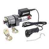 RIBITECH 2355 Elektrische Seilwinde 2,2 Tonnen Fuß AV und AR 12 V schw