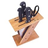 WZHZJ Bambus Messerhalter Moderne Küchenmesser-Halter Portable Storage Rack-Werkzeug H