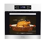 Gasland Chef ES611TS Einbau-Backofen 70 L/Edelstahl Backofen Elektro 11 Heizarten / 8 Automatisches Menü / 4D Heißluft / 60cm /