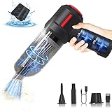 Handstaubsauger, 120 W Kabellos Autostaubsauger 9000Pa, tragbare und leichte mit 2x2000mAh Batterie wiederaufladbarer, Lärmminderung, Nass & Trocken für Zuhause, Auto und H