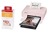 Canon Selphy Kompakter Fotodrucker Set für Drucker und Papier. Rosa Bü